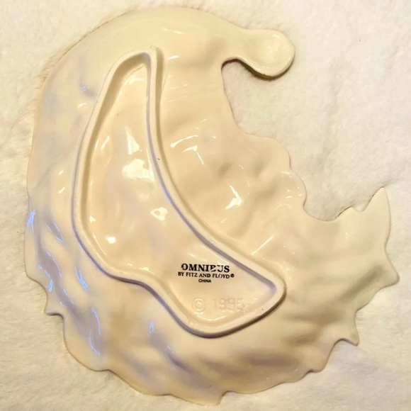 Fitz & Floyd Christmas Santa Hand Painted 3D Omnibus Holiday Plate Dish Vintage - Picture 8 of 12